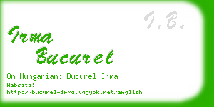 irma bucurel business card